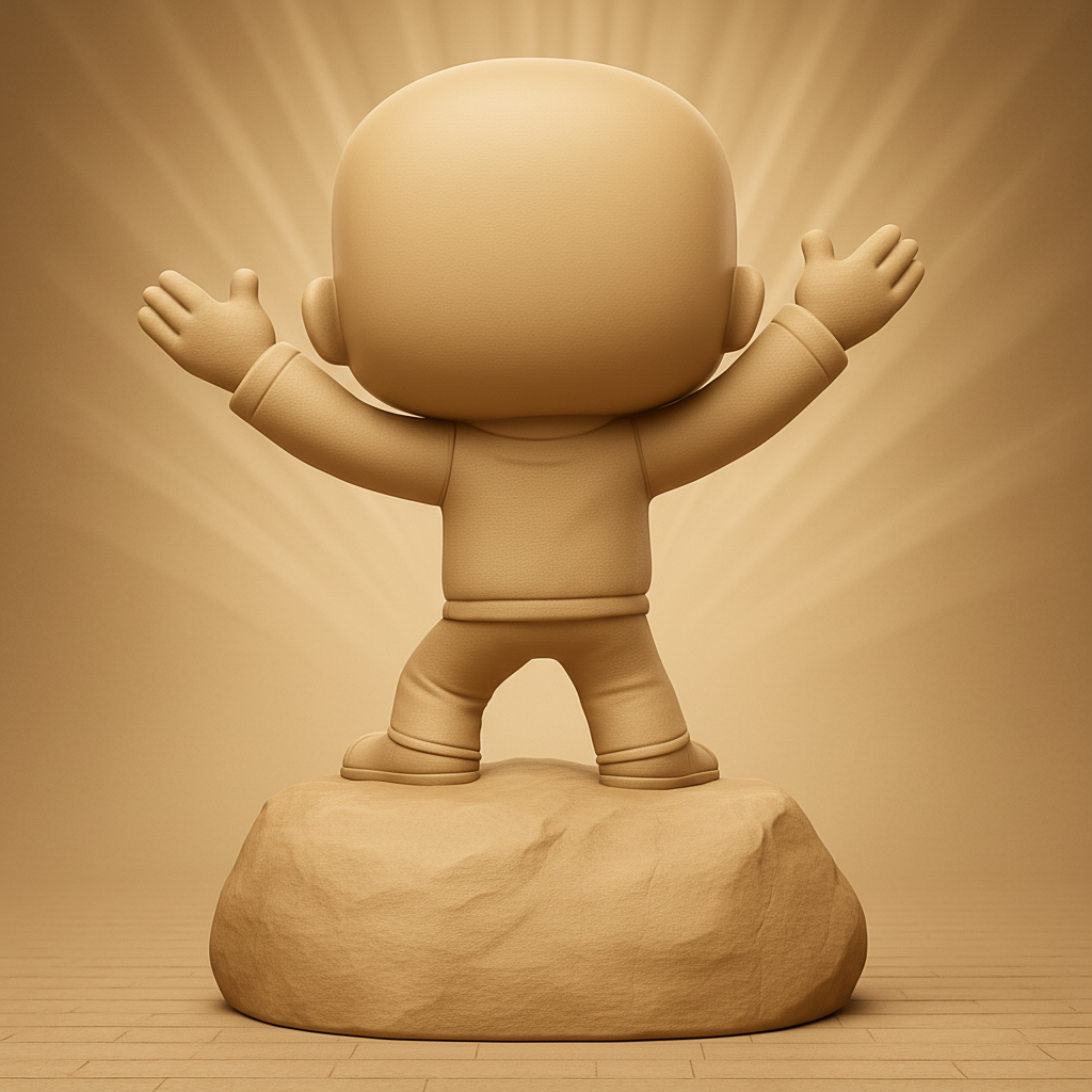 face to 3d model ai-3D portrait printing from photo_Empowering 'I Am Victorious' Motivational Statue