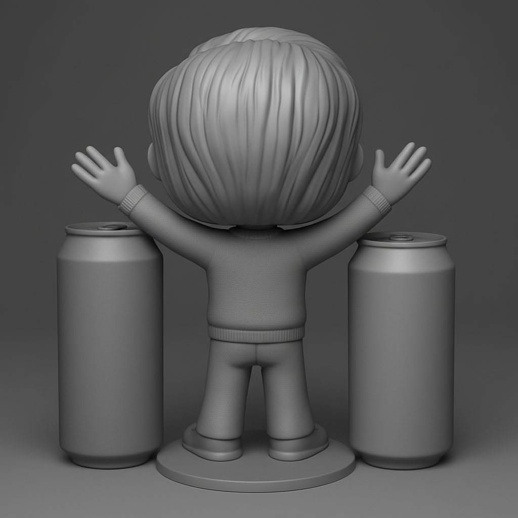 face anatomy 3d model-create 3d face model from photo_Fun Pop-Style Figure & Parody Drink Cans Collectible