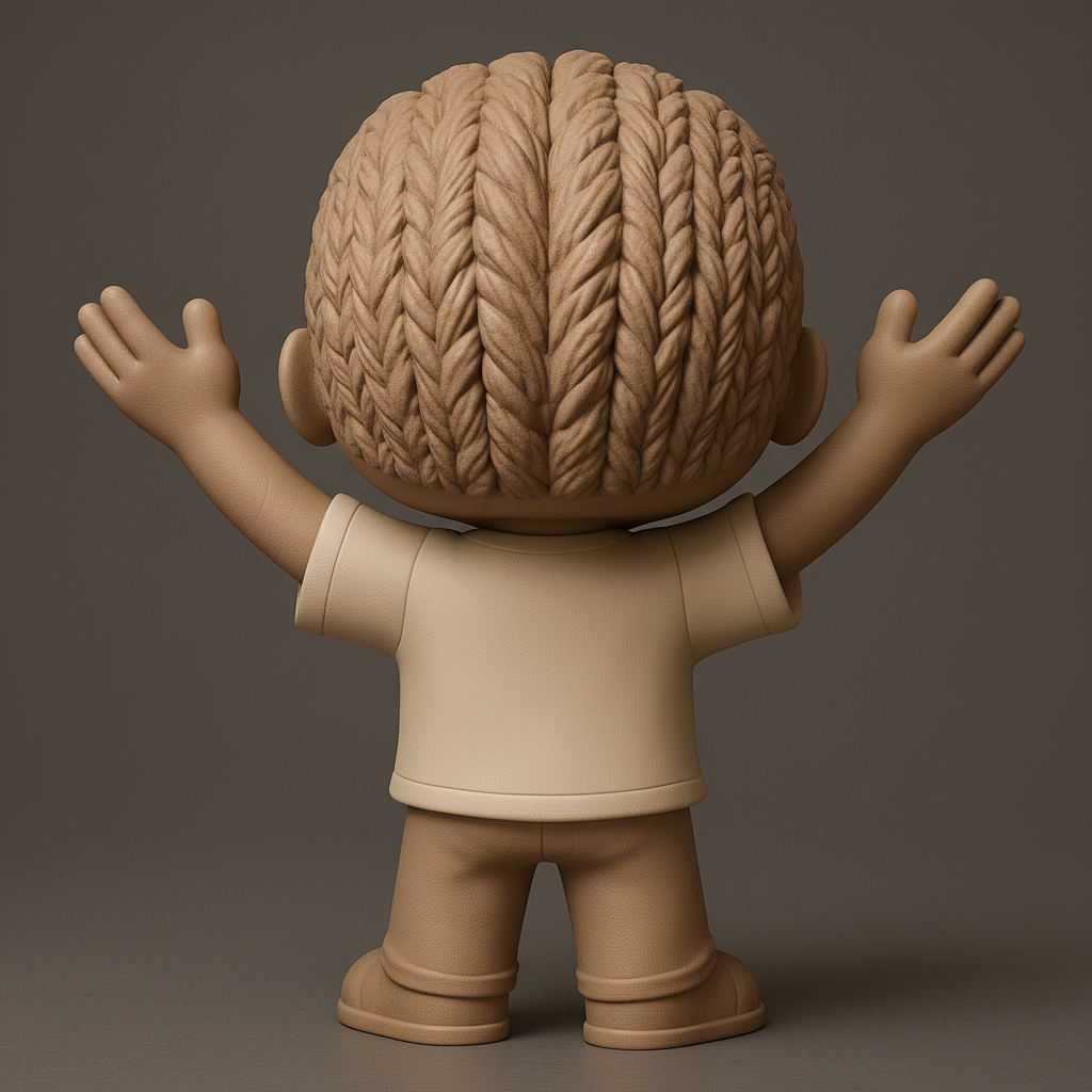 face anatomy 3d model-create 3d face model from photo_Happy Hug-Ready Kid Figurine - Expressive 3D Print