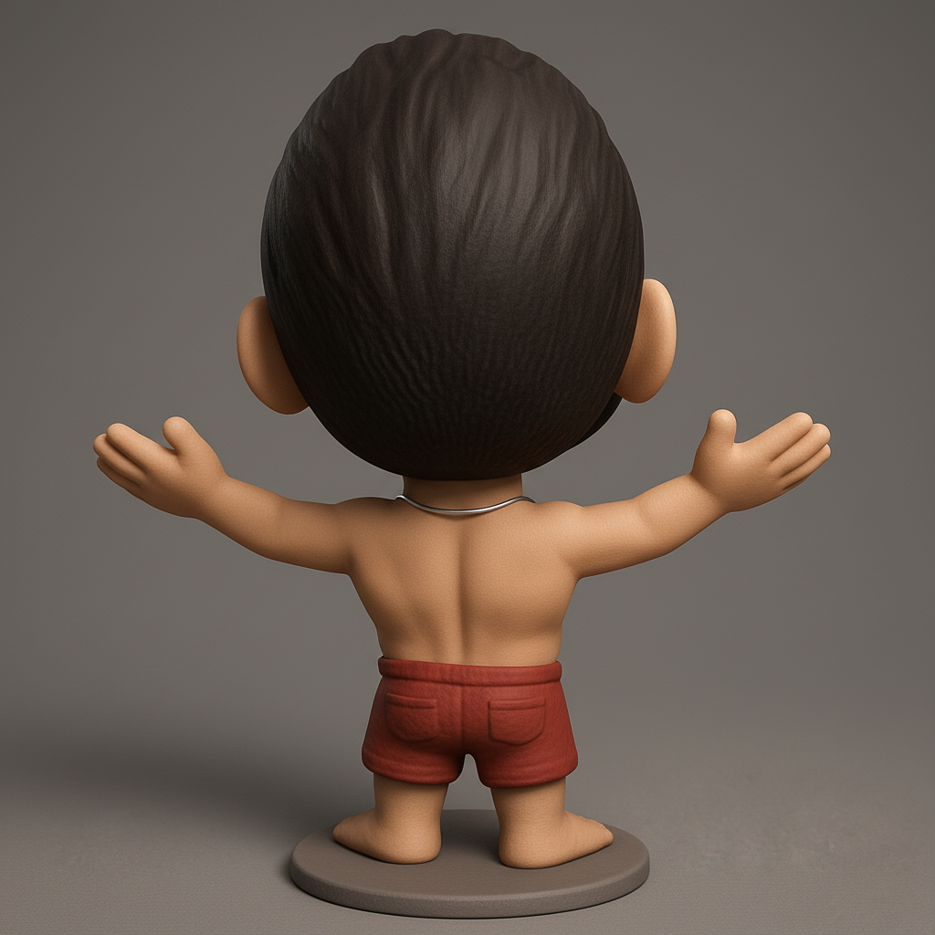 face to 3d model ai-3D portrait printing from photo_Warm Welcome Bobblehead Style Figurine