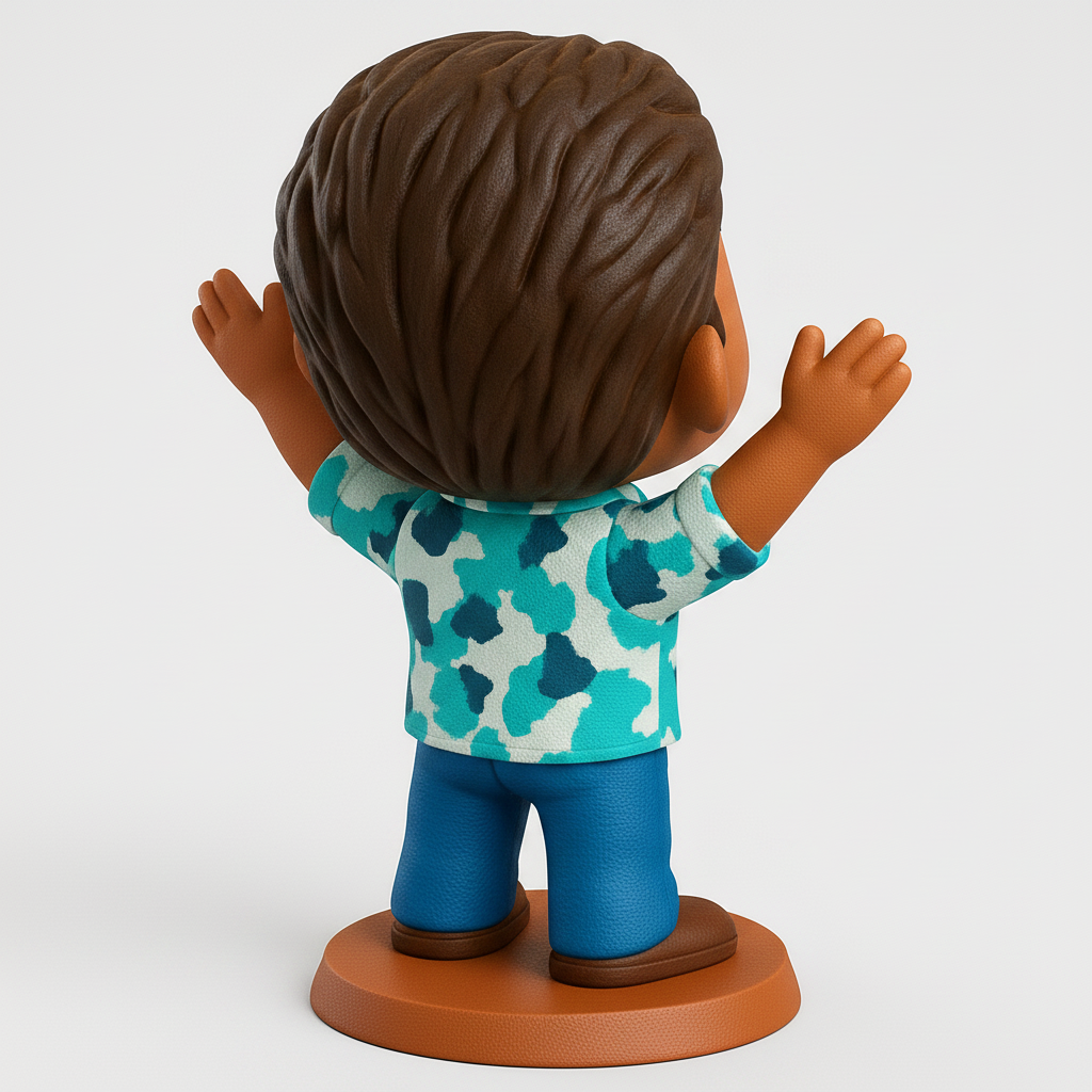 face anatomy 3d model-create 3d face model from photo_Tropical Joy Figurine - Cheerful Desk Buddy