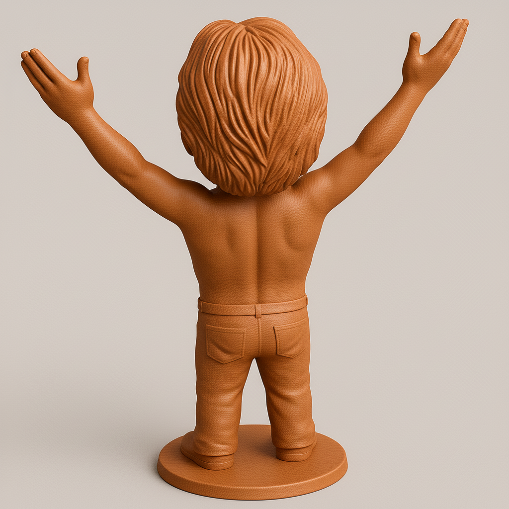 silhouette 3d printer maker-3d portrait printing_Joyful Figurine with Outstretched Arms