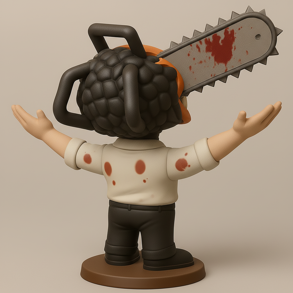 face to 3d model ai-3D portrait printing from photo_Chainsaw Man Denji: Iconic Pose 3D Print!