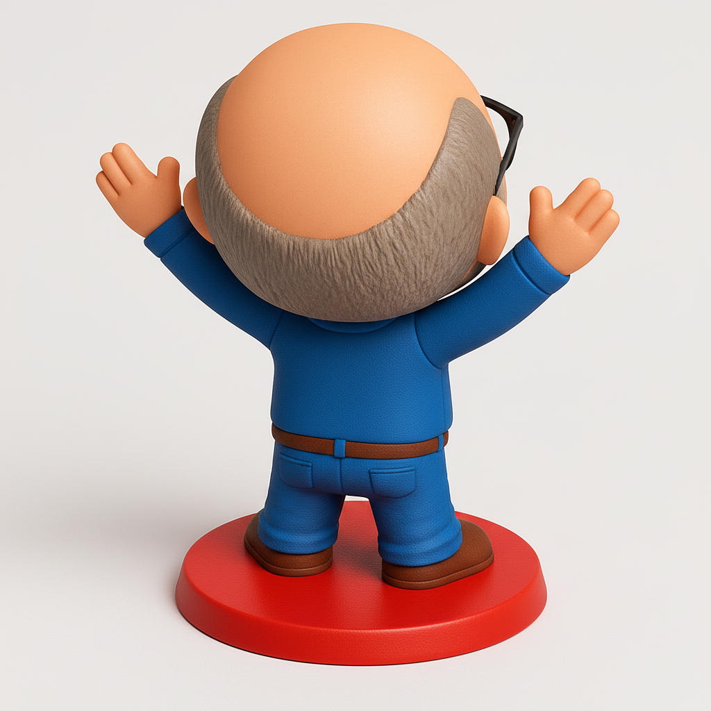 face anatomy 3d model-create 3d face model from photo_Positive Vibe Figurine: Easy Print Fun!