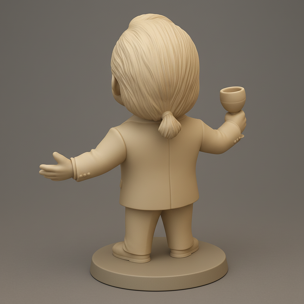 face to 3d model ai-3D portrait printing from photo_Celebratory Toast Bobblehead: A Joyful 3D Print!