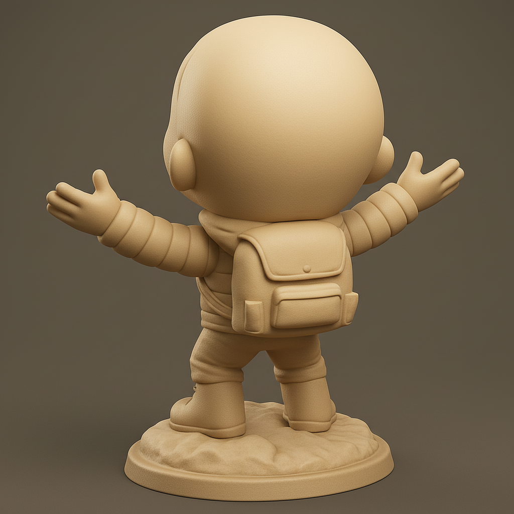 face anatomy 3d model-create 3d face model from photo_Joyful Explorer Kid Figurine: Embrace the Adventure!