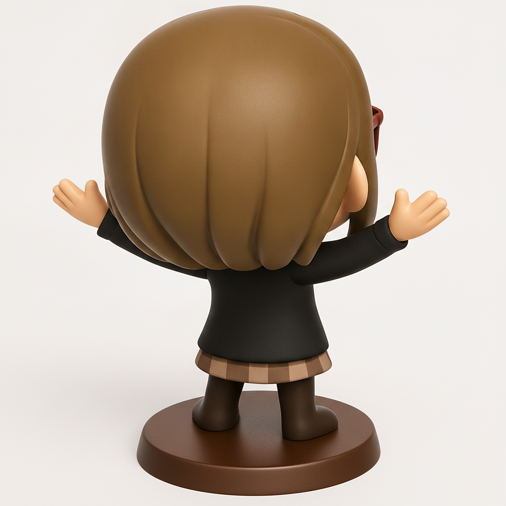 face anatomy 3d model-create 3d face model from photo_Print Your Own Happy Chibi Friend! Welcoming Figurine