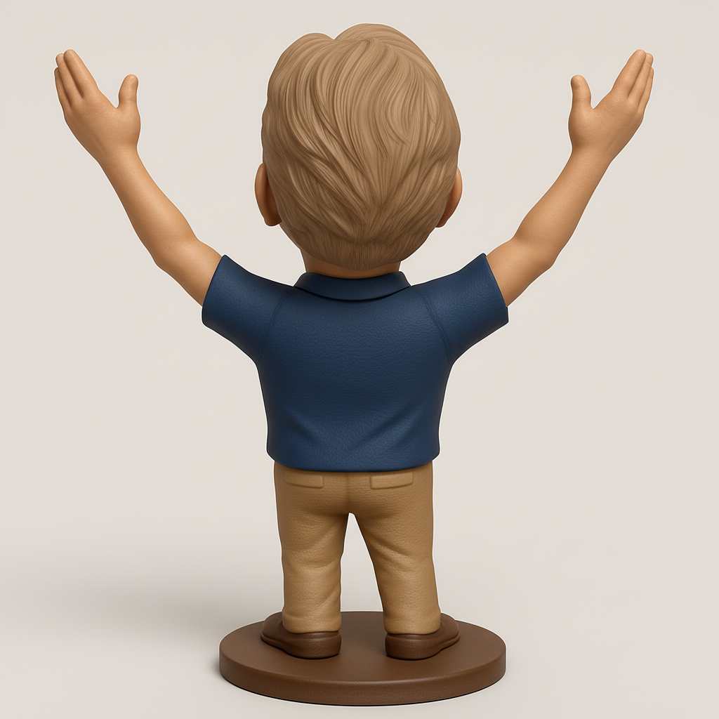 face anatomy 3d model-create 3d face model from photo_Joyful Celebration Man Figurine - Express Success!