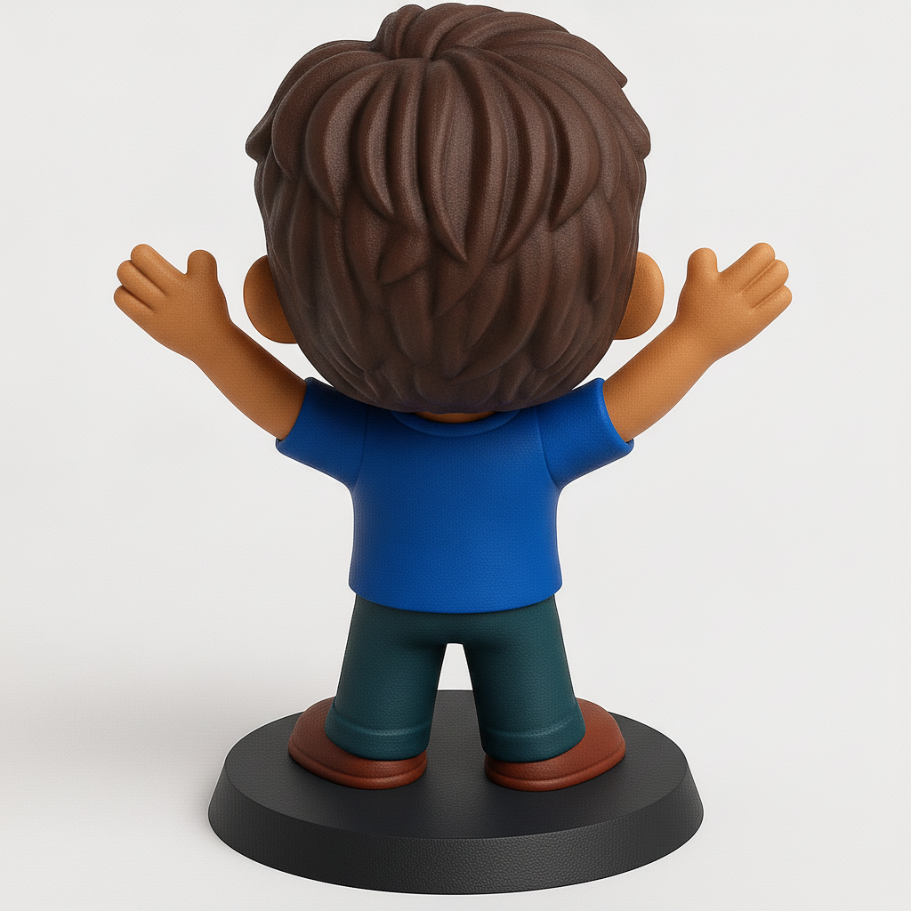 face anatomy 3d model-create 3d face model from photo_Cheerful Waving Figure: Print Your Own Happy Companion!
