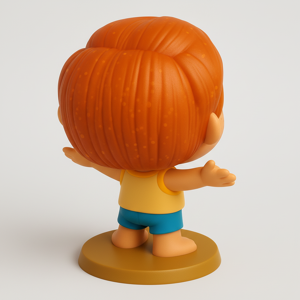 face anatomy 3d model-create 3d face model from photo_Adorable Freckled Fun: Hugging & Happy Figurine