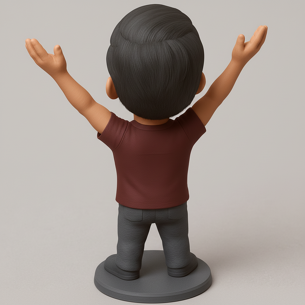 face anatomy 3d model-create 3d face model from photo_Joyful Celebration Figurine: Embrace Success!