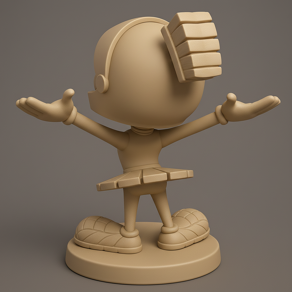 silhouette 3d printer maker-3d portrait printing_Cheerful Knight Figure for 3D Printing