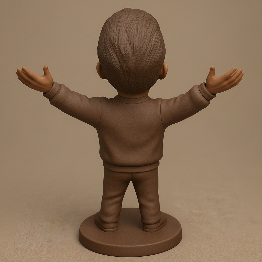 face anatomy 3d model-create 3d face model from photo_Joyful Man Figurine: Celebrate Life & Spread Positivity