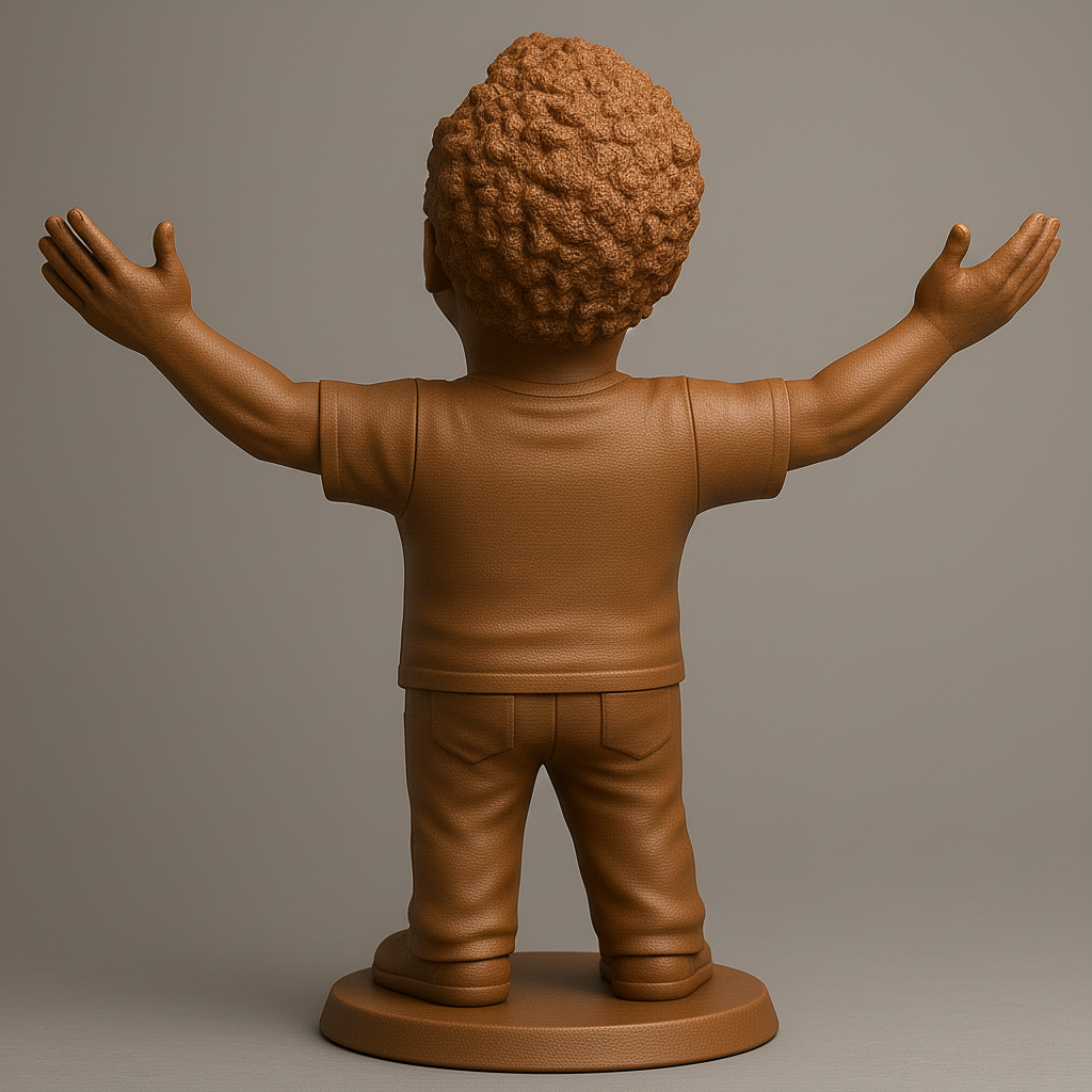 silhouette 3d printer maker-3d portrait printing_Joyful Figure with Outstretched Arms