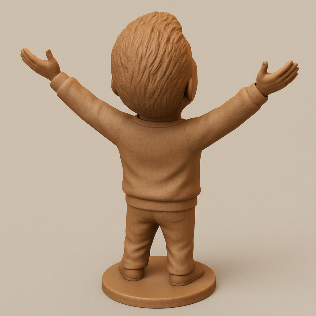 face anatomy 3d model-create 3d face model from photo_Uplifting Joyful Bobblehead Figurine