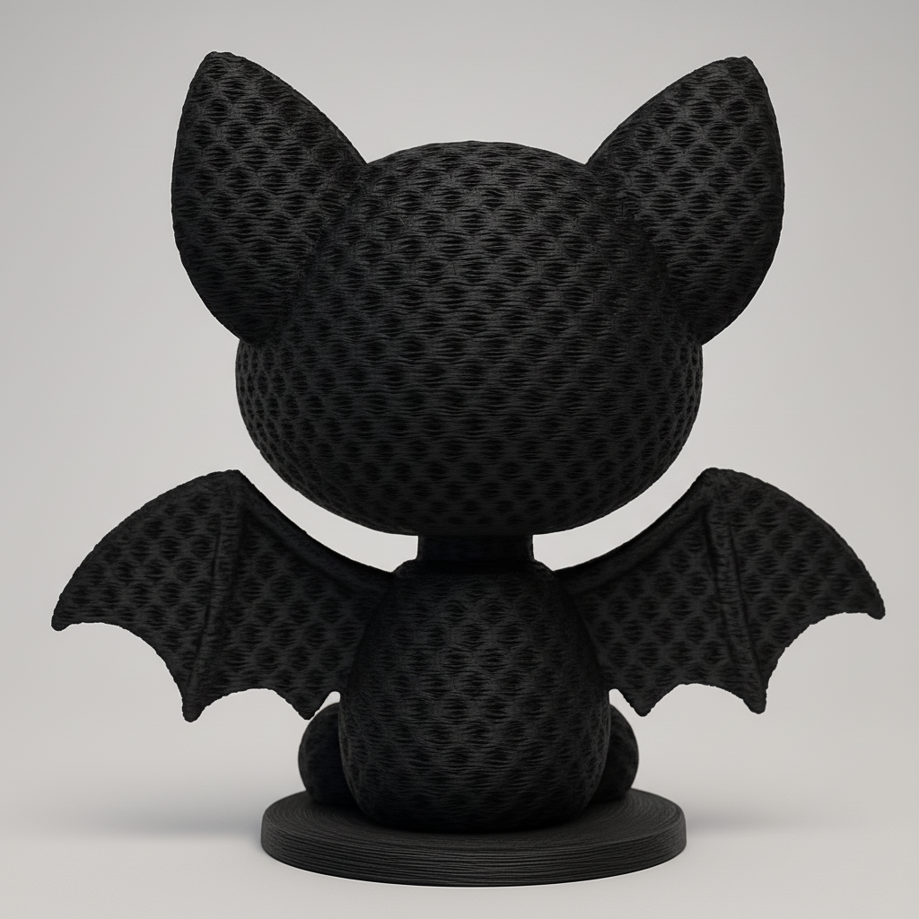face anatomy 3d model-create 3d face model from photo_Happy Bobble Bat Pal: Your New Adorable 3D Print Companion!