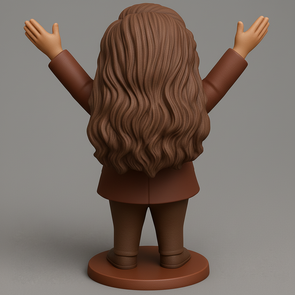 silhouette 3d printer maker-3d portrait printing_Celebration Figure: Joyful Pose 3D Model