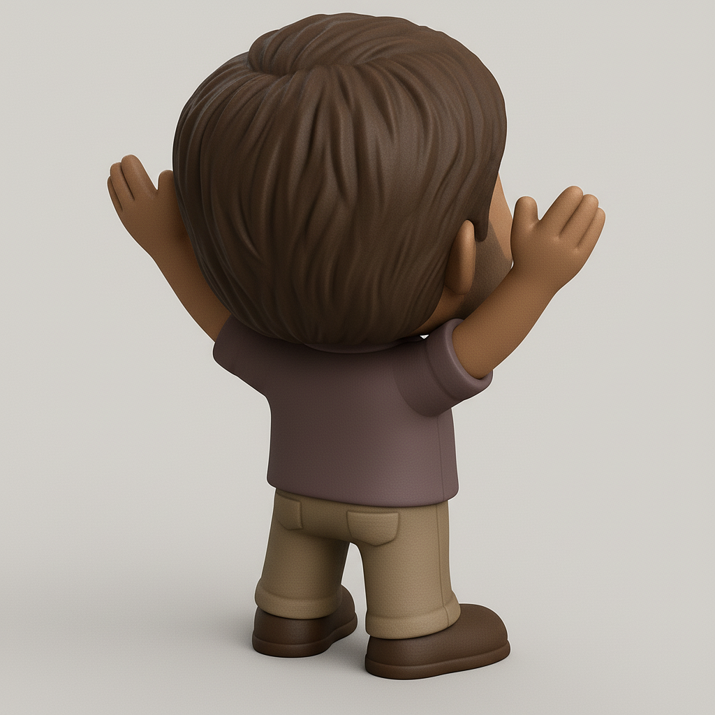 face anatomy 3d model-create 3d face model from photo_Print Your Own Happy Waving Desk Companion!