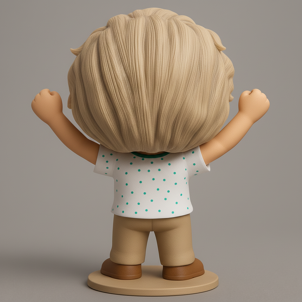 face anatomy 3d model-create 3d face model from photo_Happy Pop Art Style Character Model