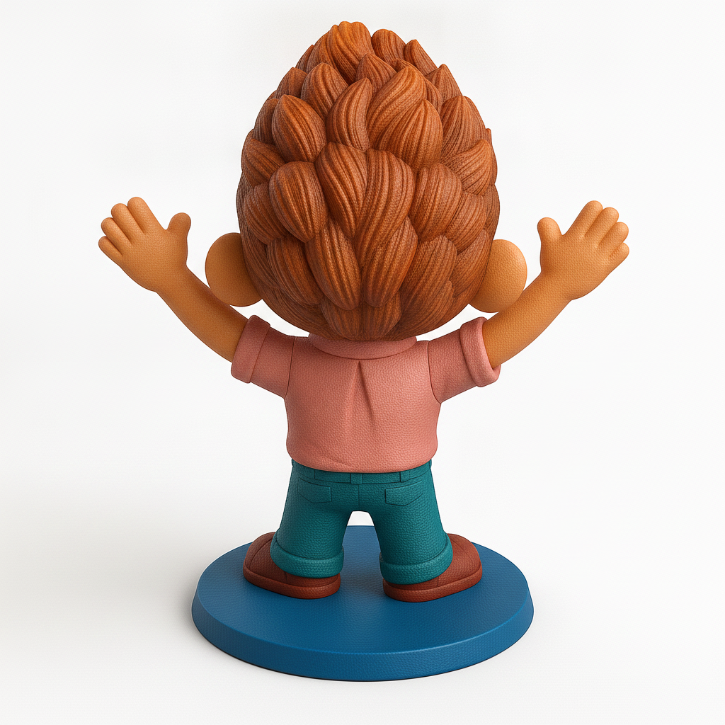 face anatomy 3d model-create 3d face model from photo_Charming 'Happy Friend' Figurine - Easy 3D Print!