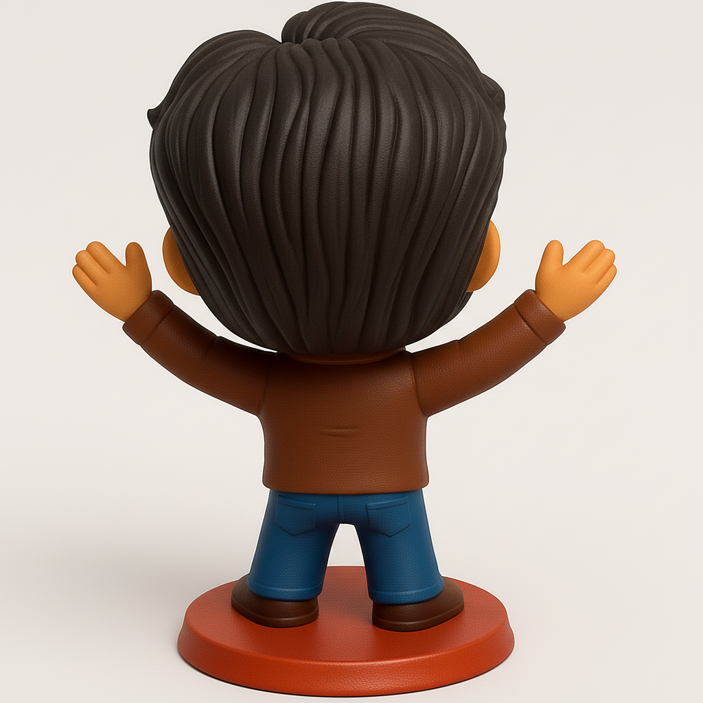 face to 3d model ai-3D portrait printing from photo_Bring Joy to Your Desk: Happy Character Figurine