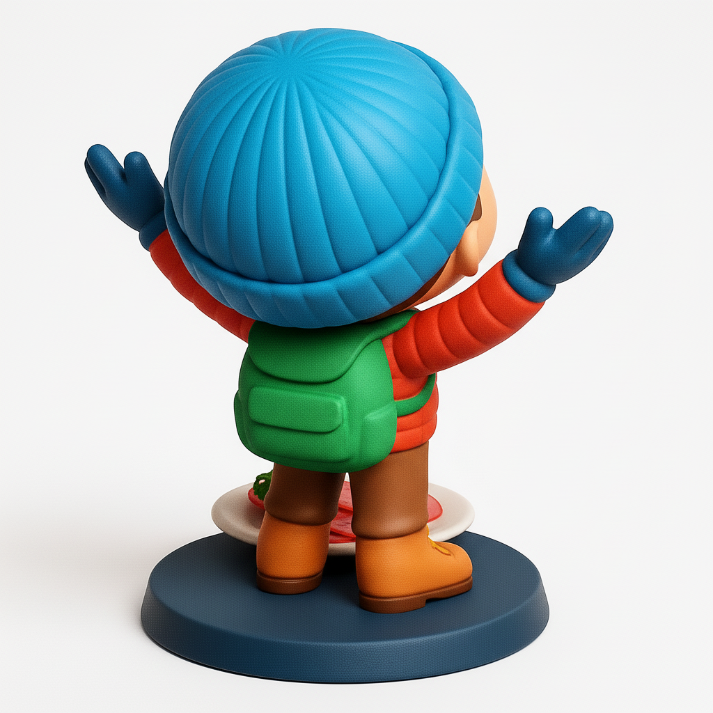 face to 3d model ai-3D portrait printing from photo_Happy Hiker & Snack Time Buddy 3D Print