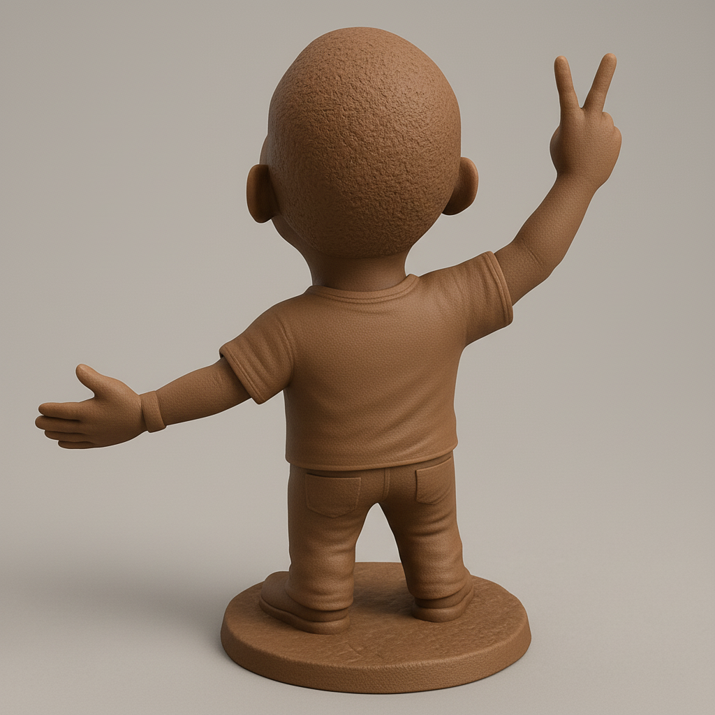 face anatomy 3d model-create 3d face model from photo_Joyful Child Figurine: Share Laughter & Peace