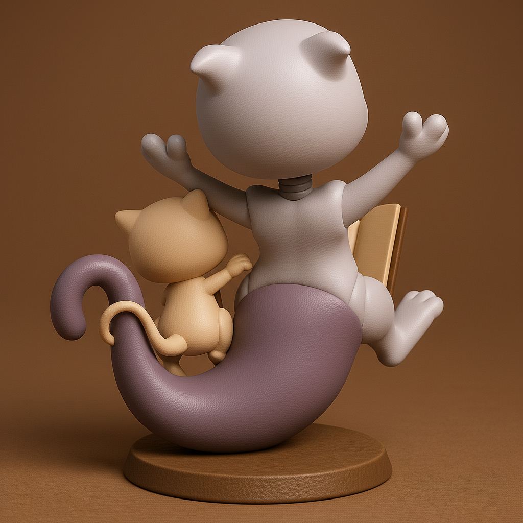 silhouette 3d printer maker-3d portrait printing_Joyful Reading Companions Figurine