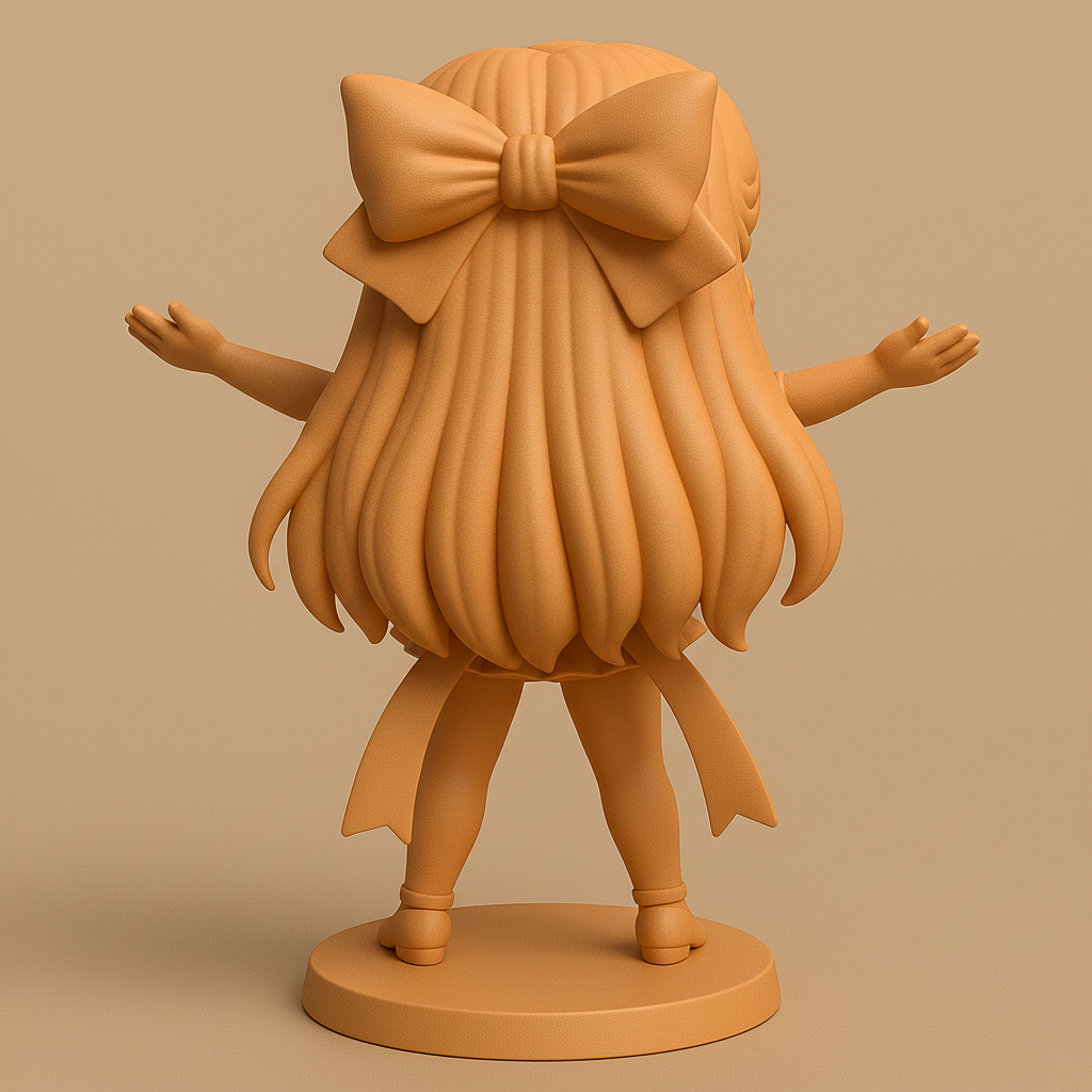 silhouette 3d printer maker-3d portrait printing_Joyful Character Figure for Printing