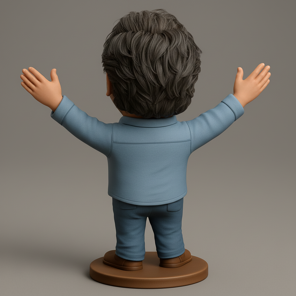 face anatomy 3d model-create 3d face model from photo_Joyful Welcome Figurine: Spread Positivity!