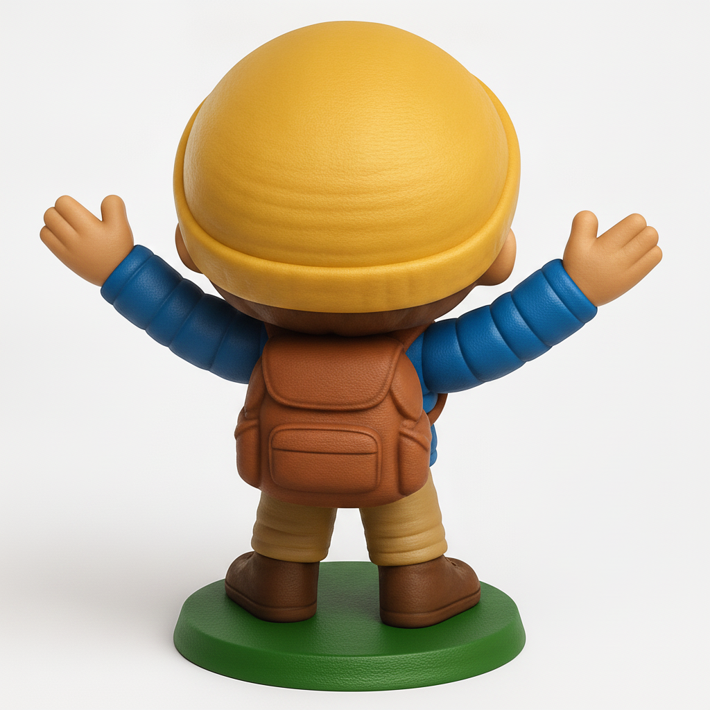face to 3d model ai-3D portrait printing from photo_Joyful Explorer Collectible - Your Adventure Buddy!