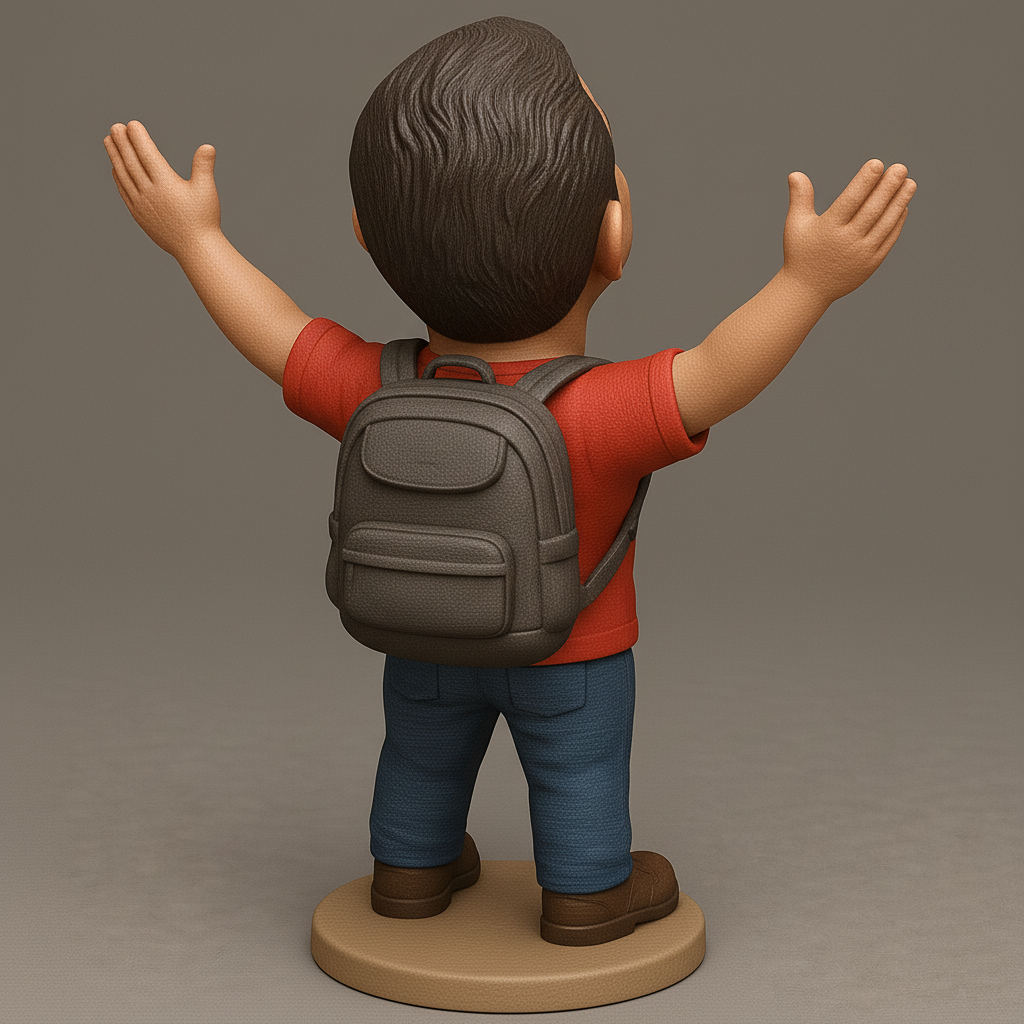 face anatomy 3d model-create 3d face model from photo_Joyful Adventurer Figurine