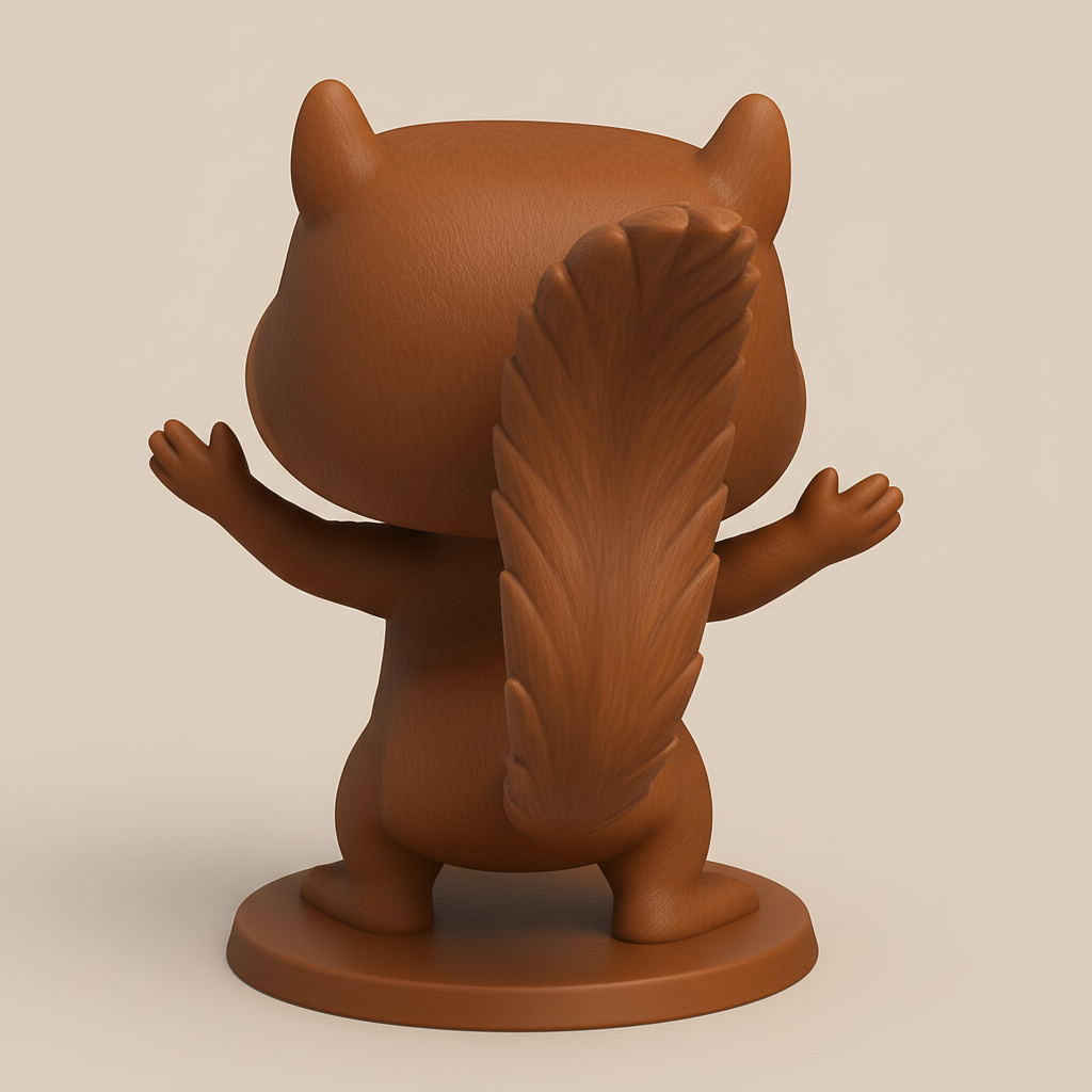 face anatomy 3d model-create 3d face model from photo_Charming Squirrel Friend Figurine - Happy Desk Decor