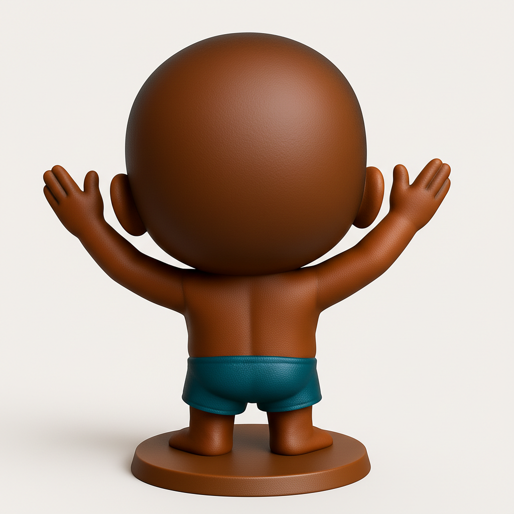 face anatomy 3d model-create 3d face model from photo_Smiling Baby Bobblehead: Instant Joy & Good Vibes!