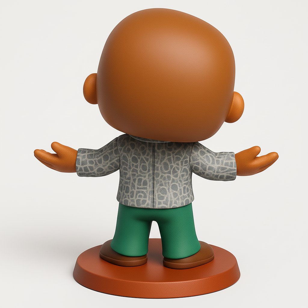 face anatomy 3d model-create 3d face model from photo_Friendly Welcome Funko-Style Figurine