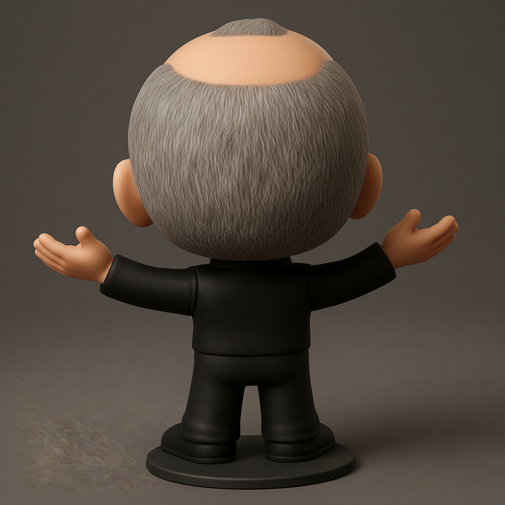 face to 3d model ai-3D portrait printing from photo_Smiling Visionary Desk Pal