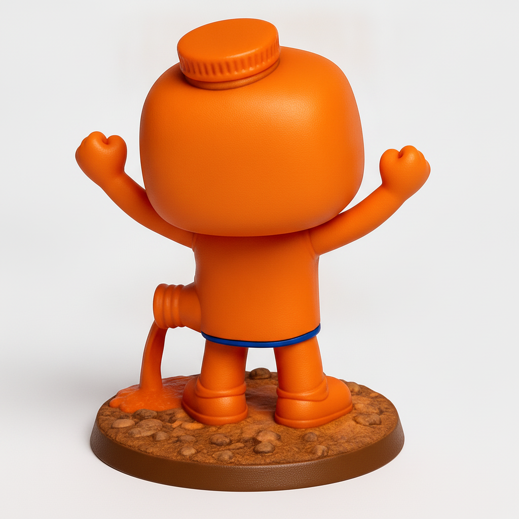 face anatomy 3d model-create 3d face model from photo_Dynamic Fanta Mascot Figure: Spill the Joy!
