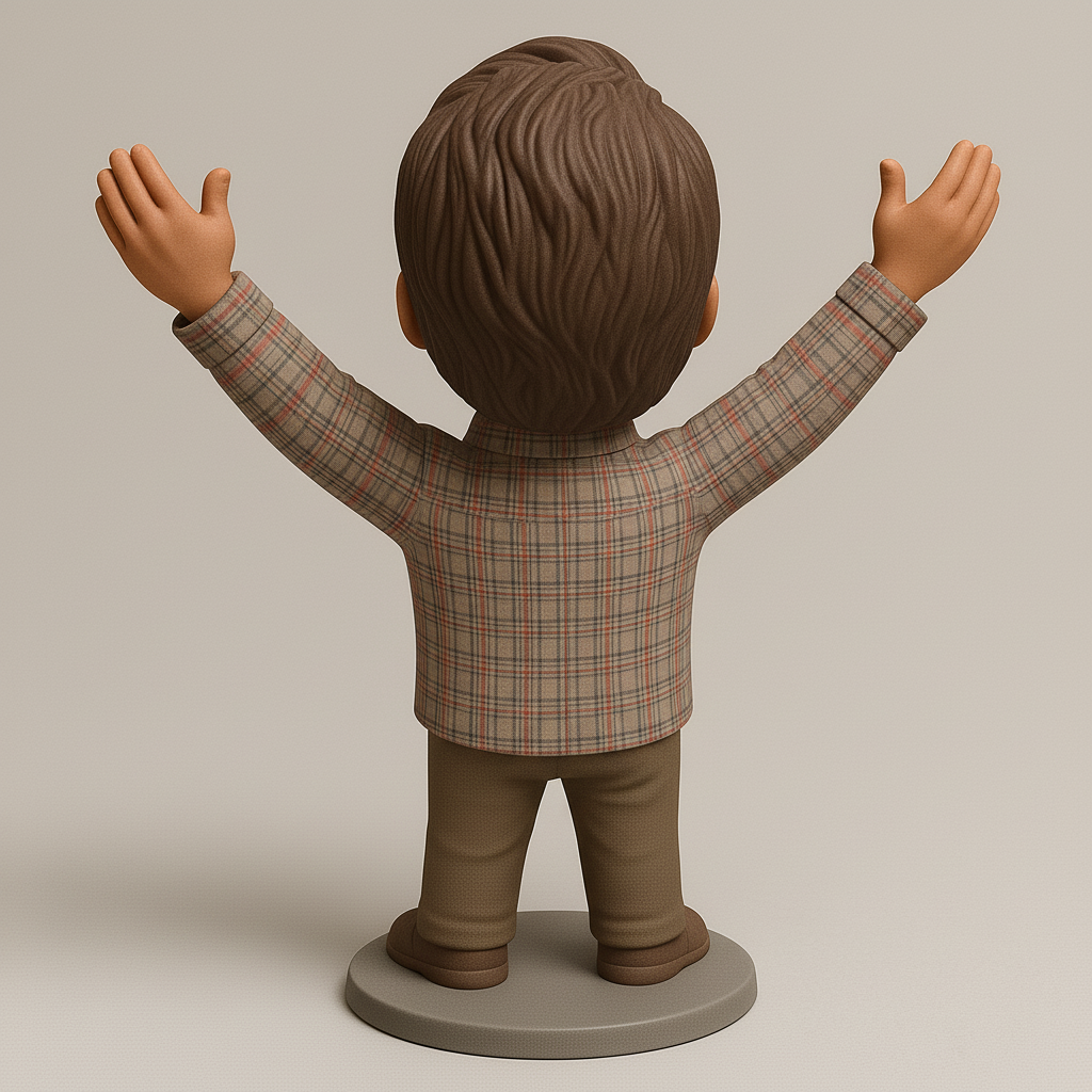 silhouette 3d printer maker-3d portrait printing_Joyful Character Figurine for 3D Printing