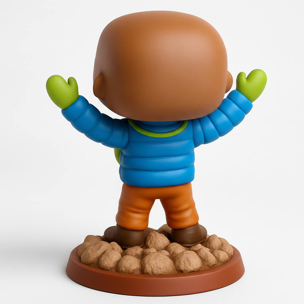 face anatomy 3d model-create 3d face model from photo_Happy Hiker Funko Style Collectible Figure