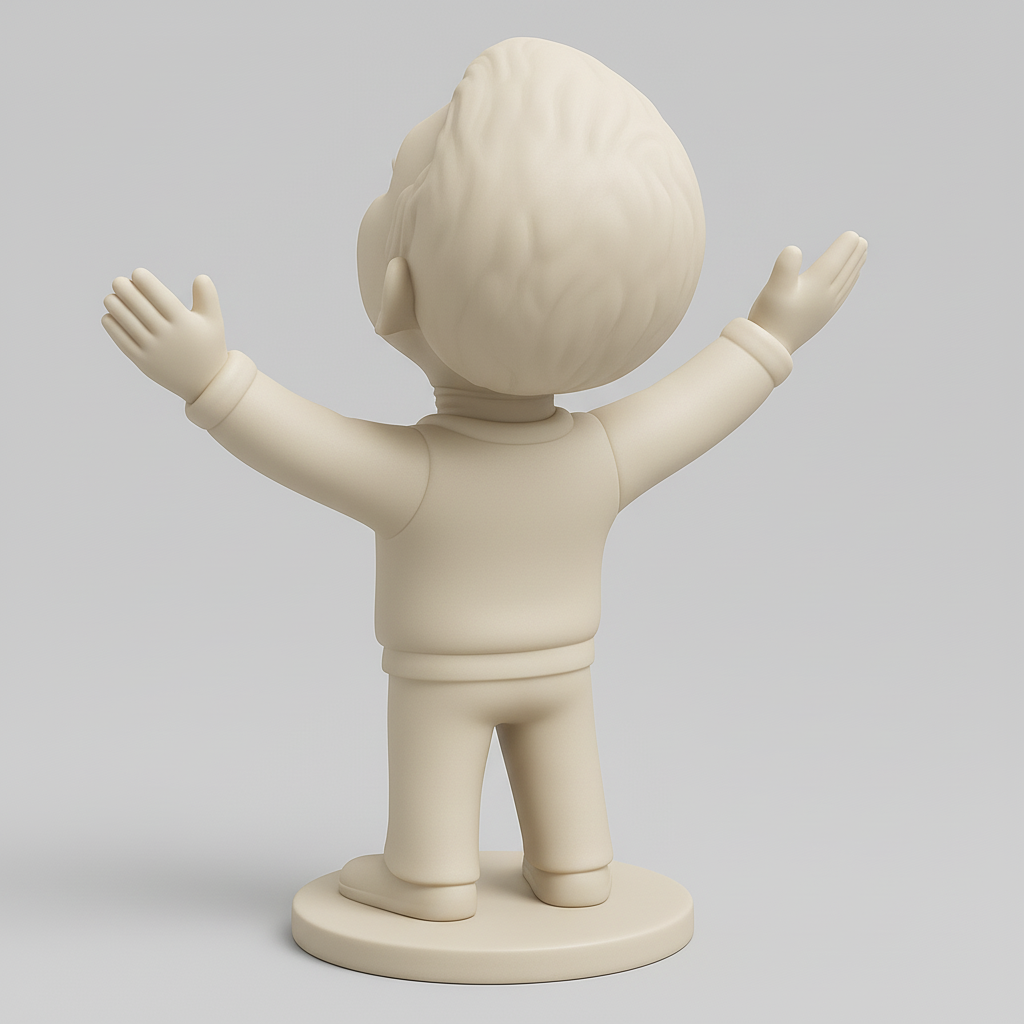 face to 3d model ai-3D portrait printing from photo_Joyful Embrace Figurine: Spread Positivity & Happiness