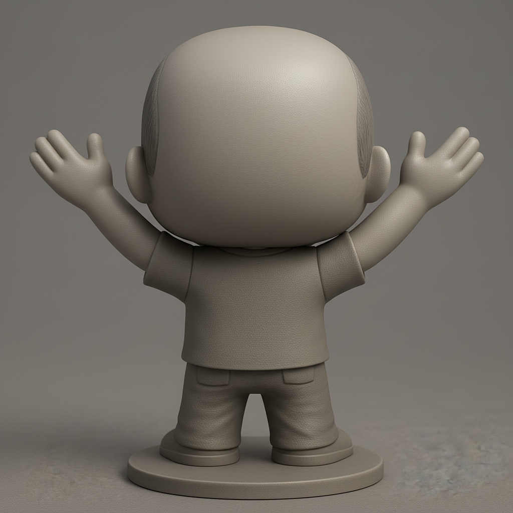 face anatomy 3d model-create 3d face model from photo_Joyful Bearded Guy Collectible: Spread Smiles & Po