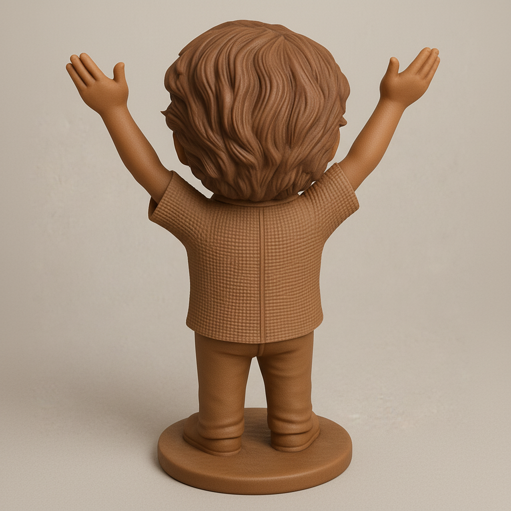 face anatomy 3d model-create 3d face model from photo_Triumphant Joy Figurine: Celebrate Every Win!