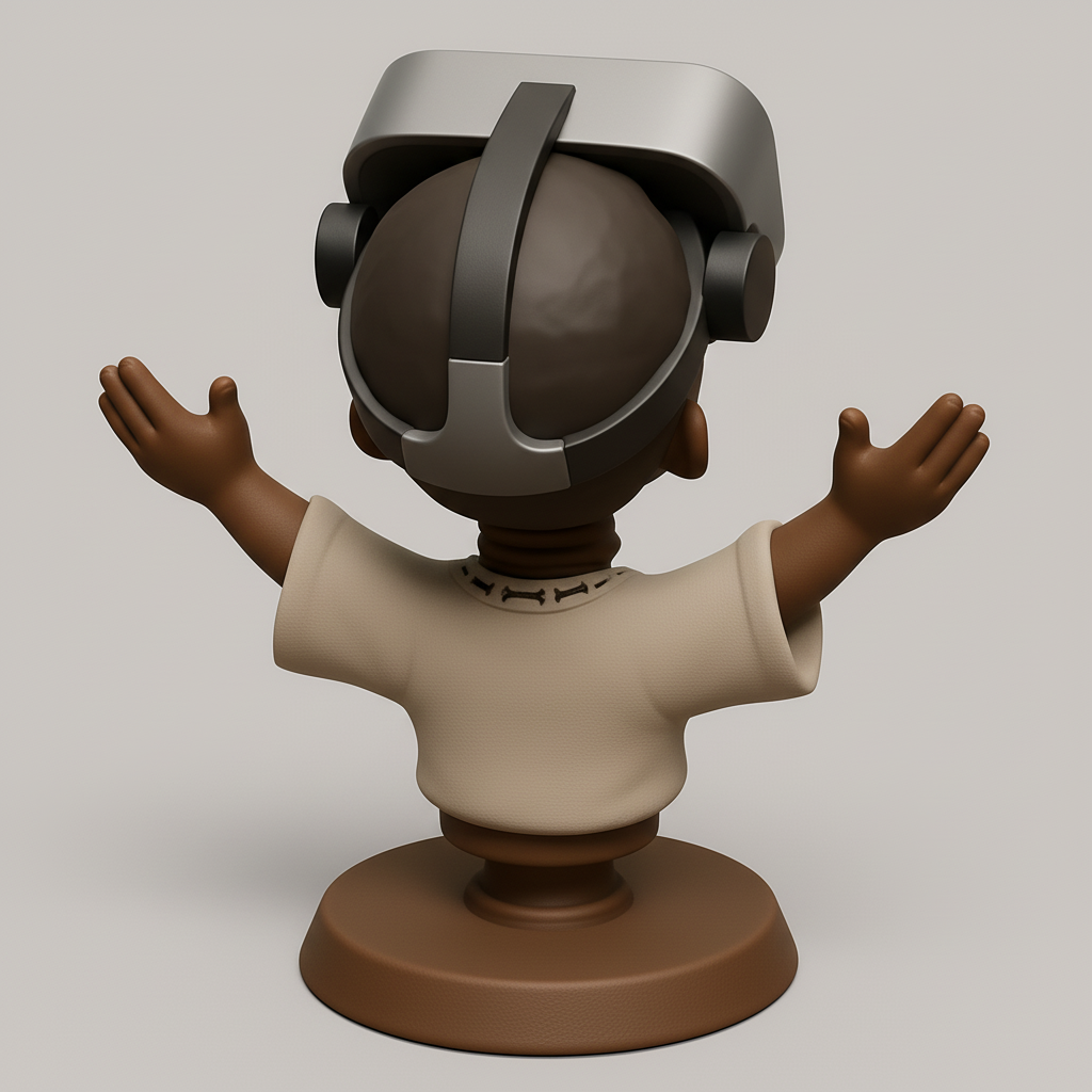 face anatomy 3d model-create 3d face model from photo_Joyful Tech Smile Bust for Positive Vibes