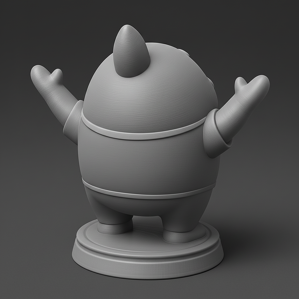 face anatomy 3d model-create 3d face model from photo_Joyful Sprout Buddy Figurine - Easy 3D Print!