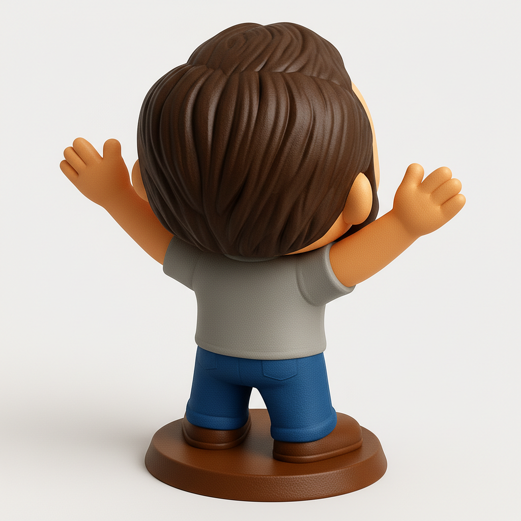 face anatomy 3d model-create 3d face model from photo_Smiling Funko Style Figure - Your Desk's New Best Friend!