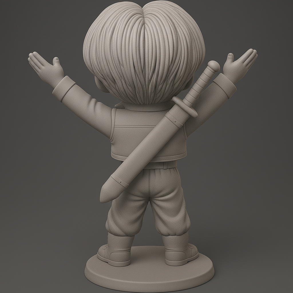 face anatomy 3d model-create 3d face model from photo_Joyful Adventurer Figurine for 3D Printing