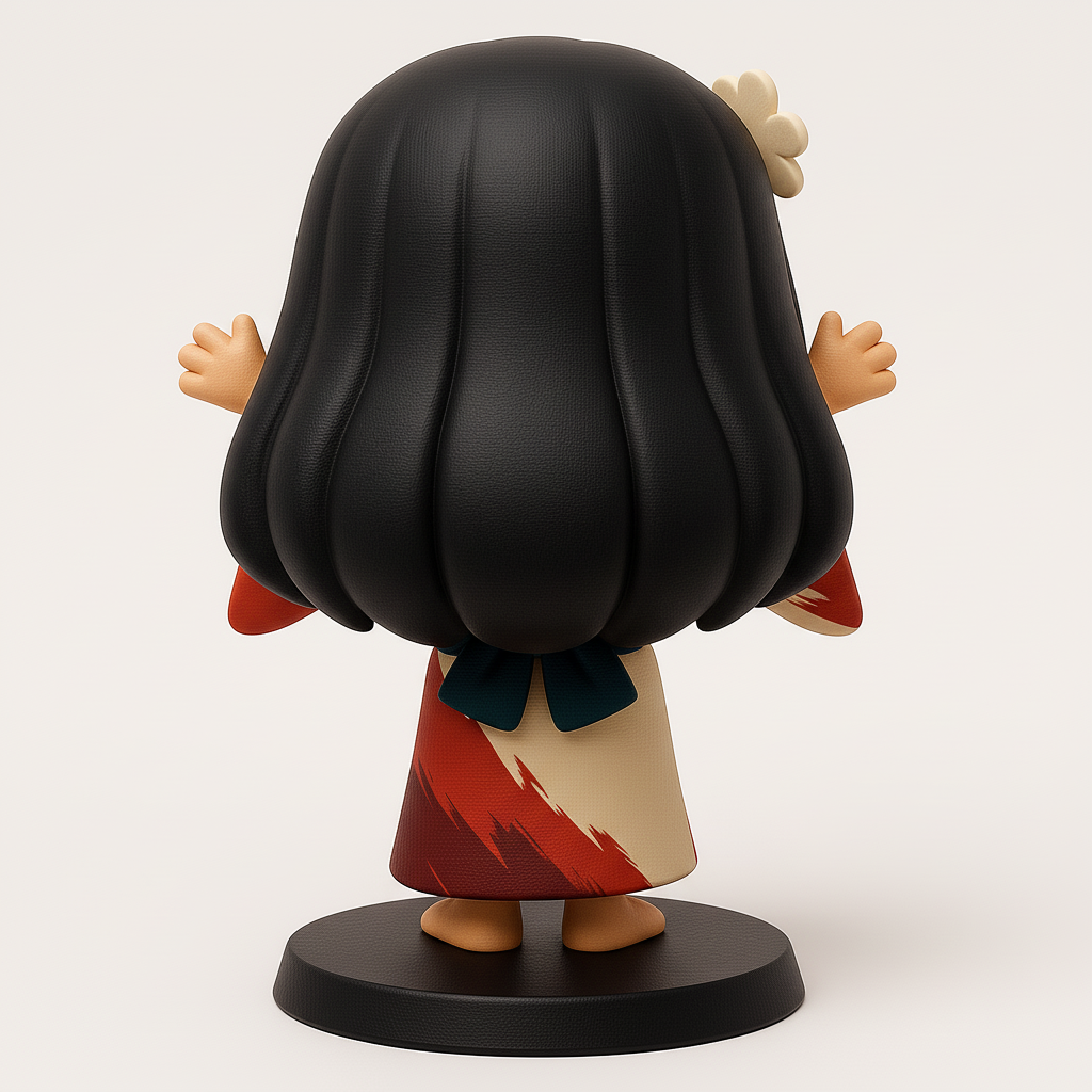 face to 3d model ai-3D portrait printing from photo_Joyful Kimono Girl Figurine: Easy Print, Great Decor!