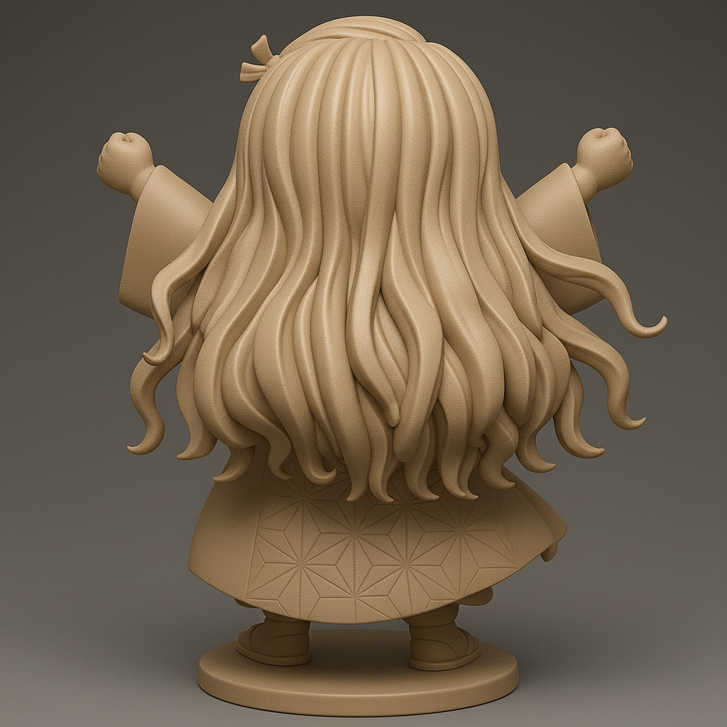 silhouette 3d printer maker-3d portrait printing_Nezuko Kamado