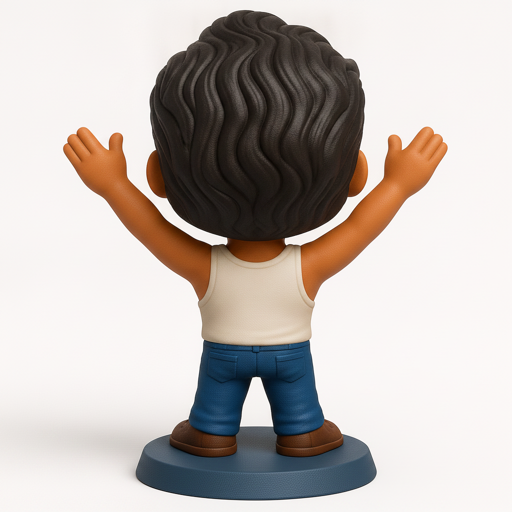 face to 3d model ai-3D portrait printing from photo_Happy Bearded Man Figurine - Print Your Own Joy!