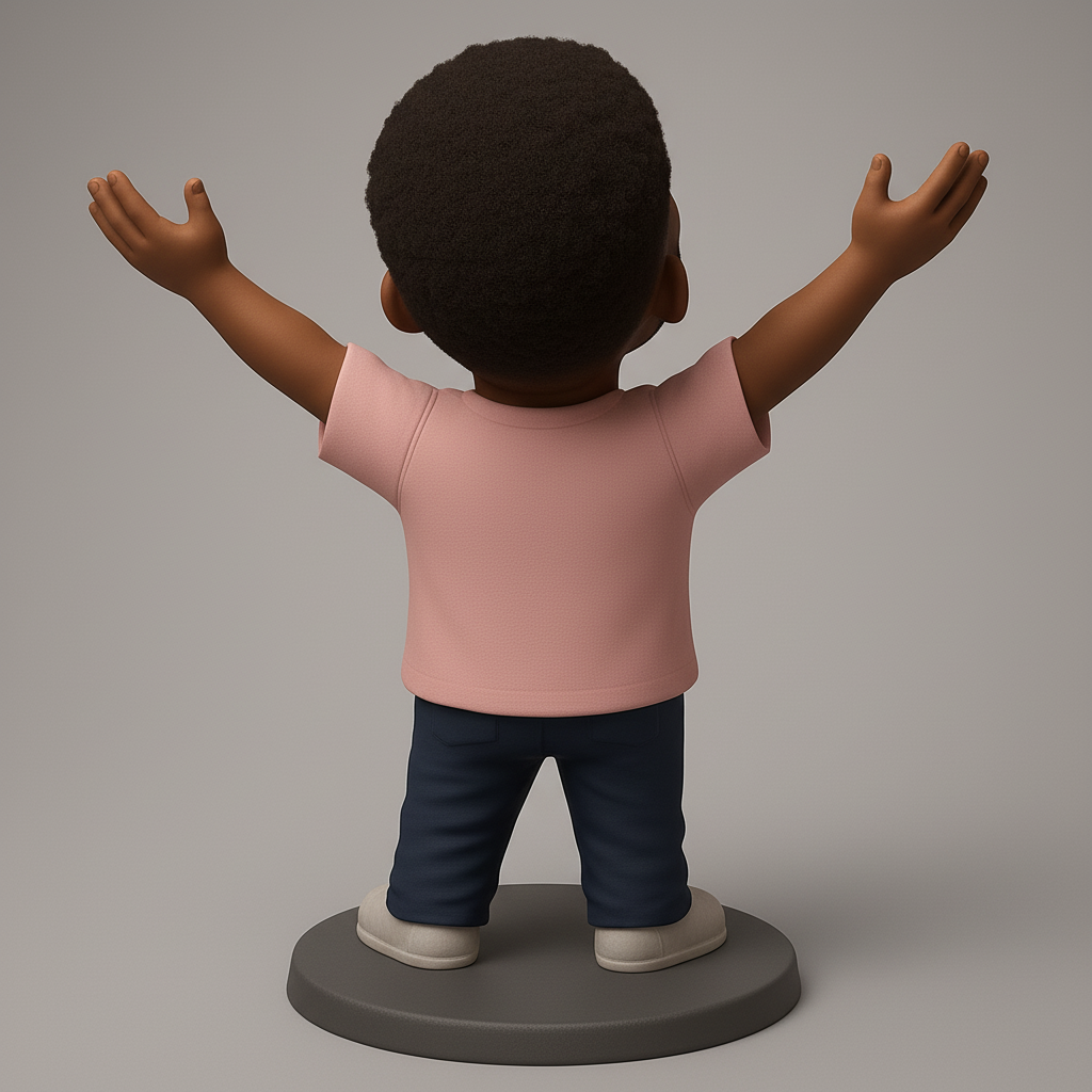 face anatomy 3d model-create 3d face model from photo_Joyful Celebration Caricature Figure